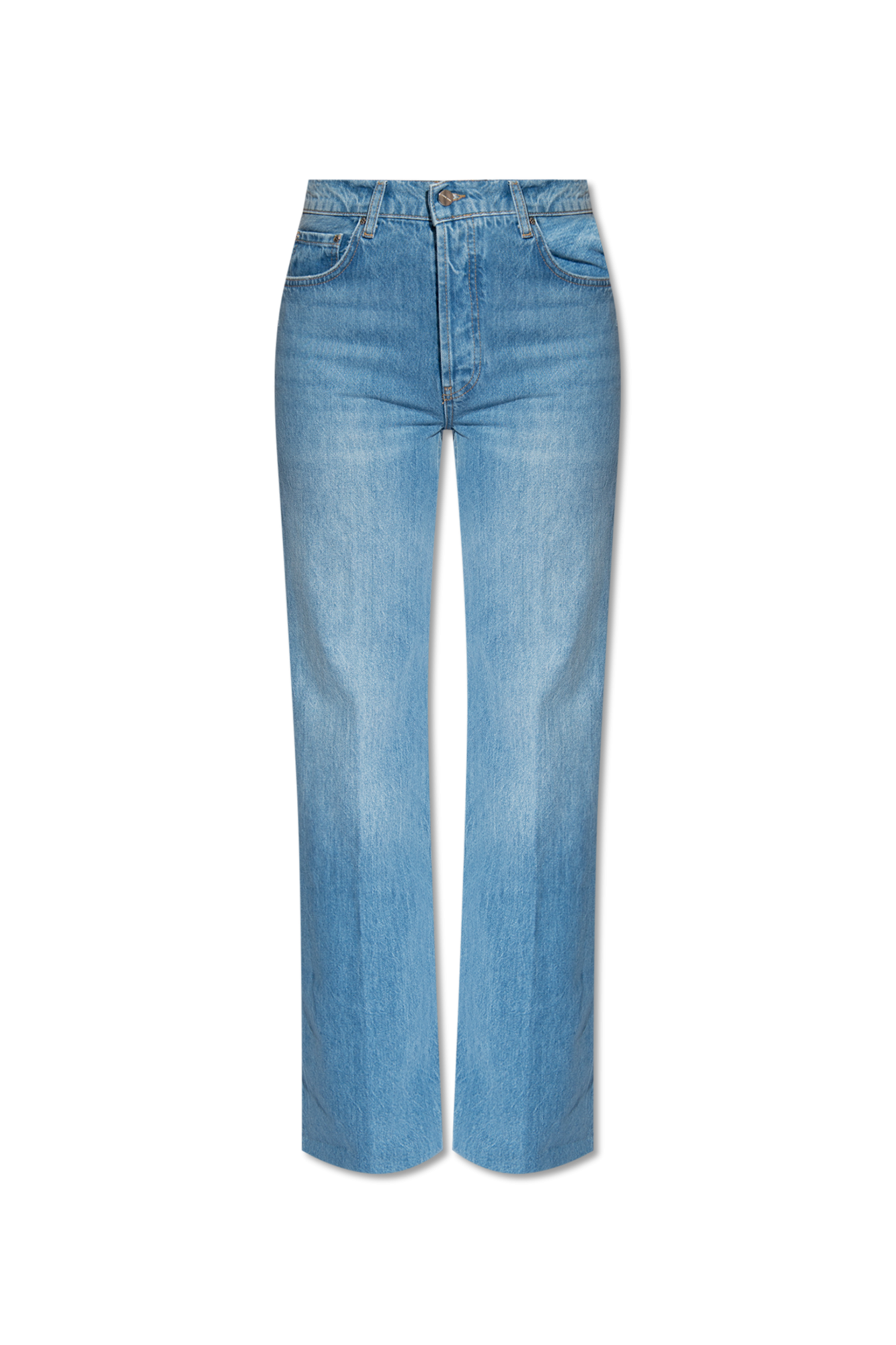 Blue Hugh wide leg jeans Anine Bing Wrap Over Waistband Sports